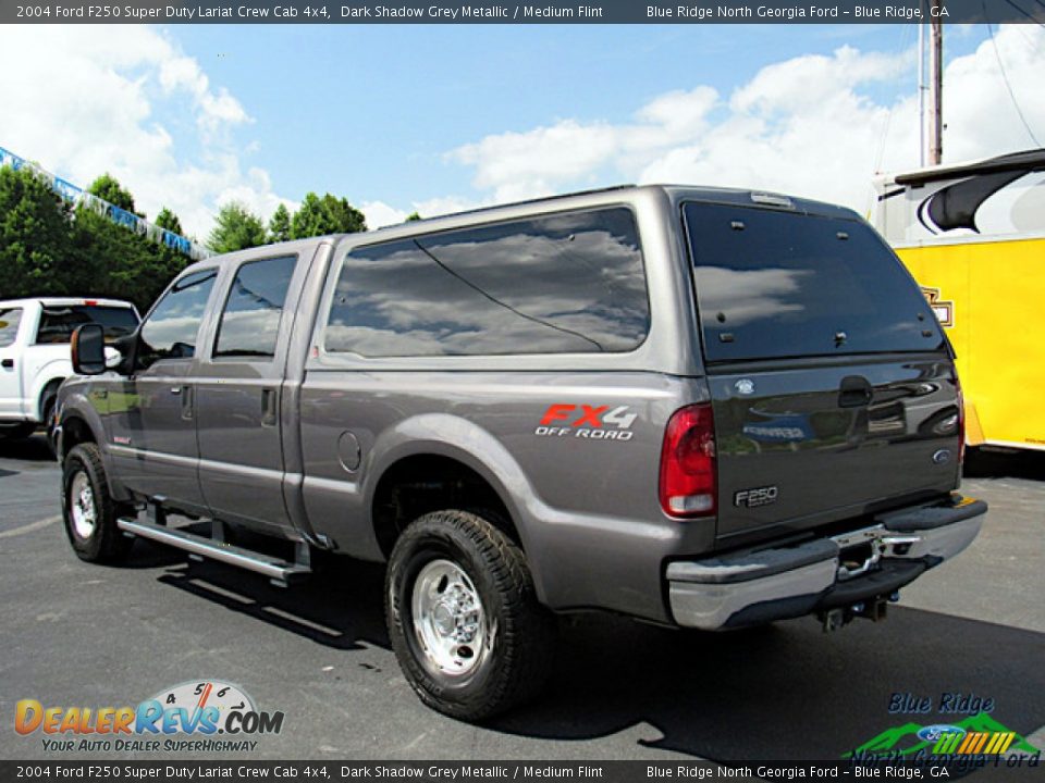2004 Ford F250 Super Duty Lariat Crew Cab 4x4 Dark Shadow Grey Metallic / Medium Flint Photo #3