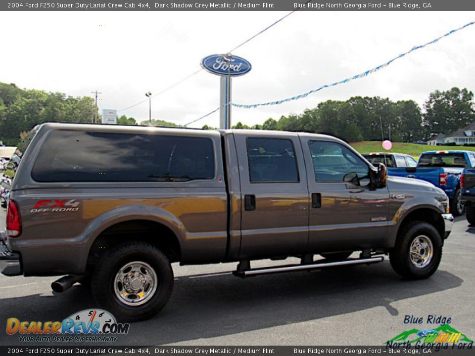2004 Ford F250 Super Duty Lariat Crew Cab 4x4 Dark Shadow Grey Metallic / Medium Flint Photo #6