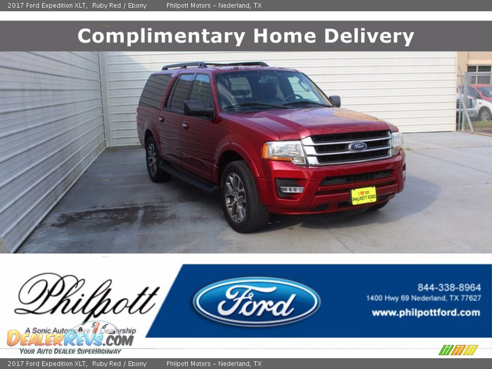 2017 Ford Expedition XLT Ruby Red / Ebony Photo #1