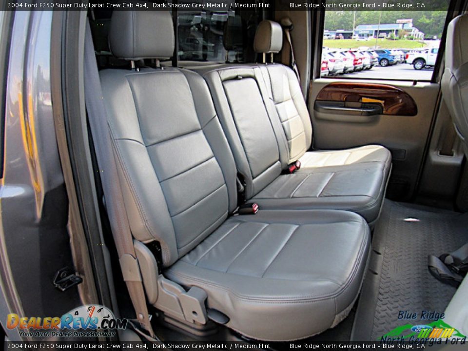 2004 Ford F250 Super Duty Lariat Crew Cab 4x4 Dark Shadow Grey Metallic / Medium Flint Photo #13