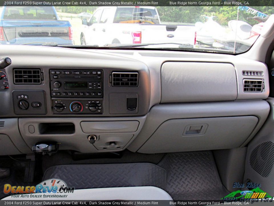 2004 Ford F250 Super Duty Lariat Crew Cab 4x4 Dark Shadow Grey Metallic / Medium Flint Photo #16