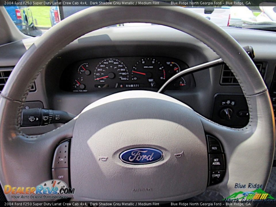 2004 Ford F250 Super Duty Lariat Crew Cab 4x4 Dark Shadow Grey Metallic / Medium Flint Photo #19