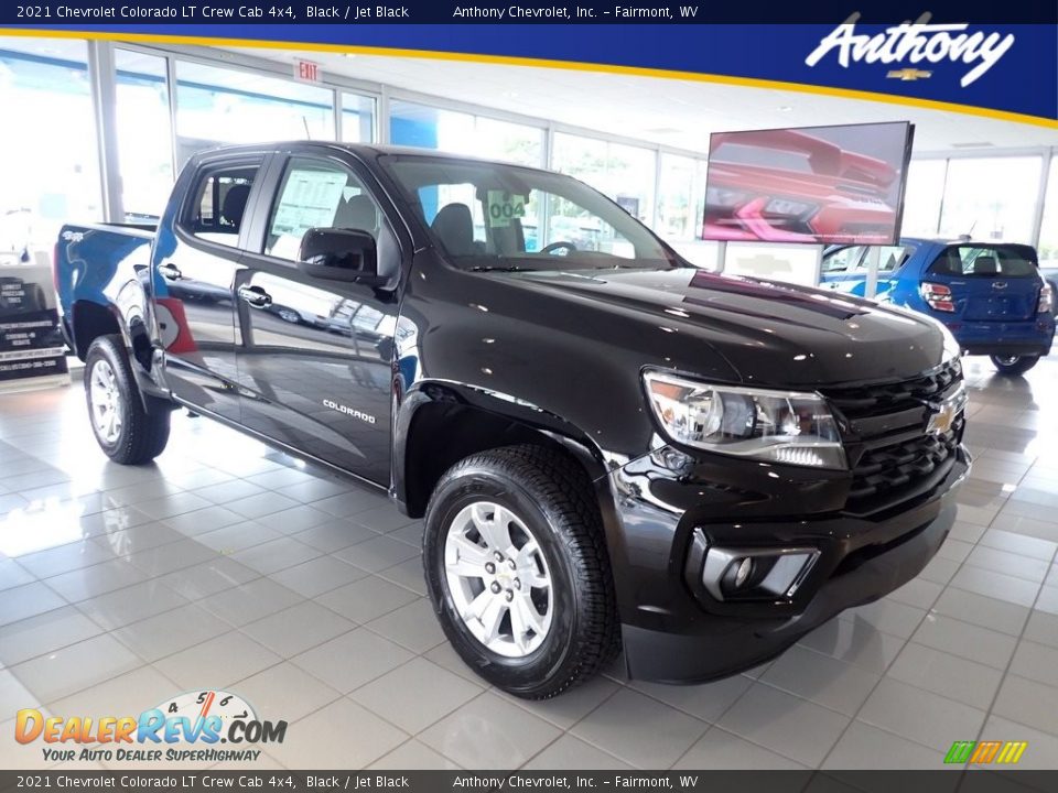 2021 Chevrolet Colorado LT Crew Cab 4x4 Black / Jet Black Photo #1