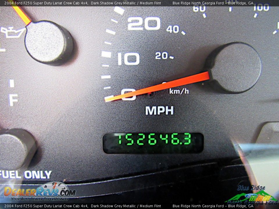2004 Ford F250 Super Duty Lariat Crew Cab 4x4 Dark Shadow Grey Metallic / Medium Flint Photo #20