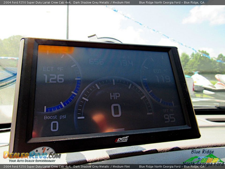 2004 Ford F250 Super Duty Lariat Crew Cab 4x4 Dark Shadow Grey Metallic / Medium Flint Photo #22