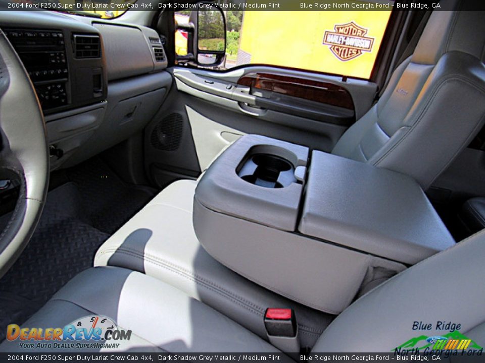 2004 Ford F250 Super Duty Lariat Crew Cab 4x4 Dark Shadow Grey Metallic / Medium Flint Photo #24