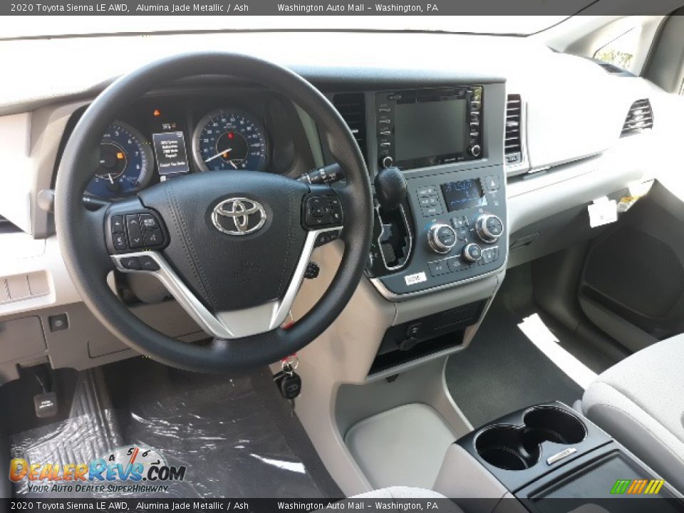 2020 Toyota Sienna LE AWD Alumina Jade Metallic / Ash Photo #3