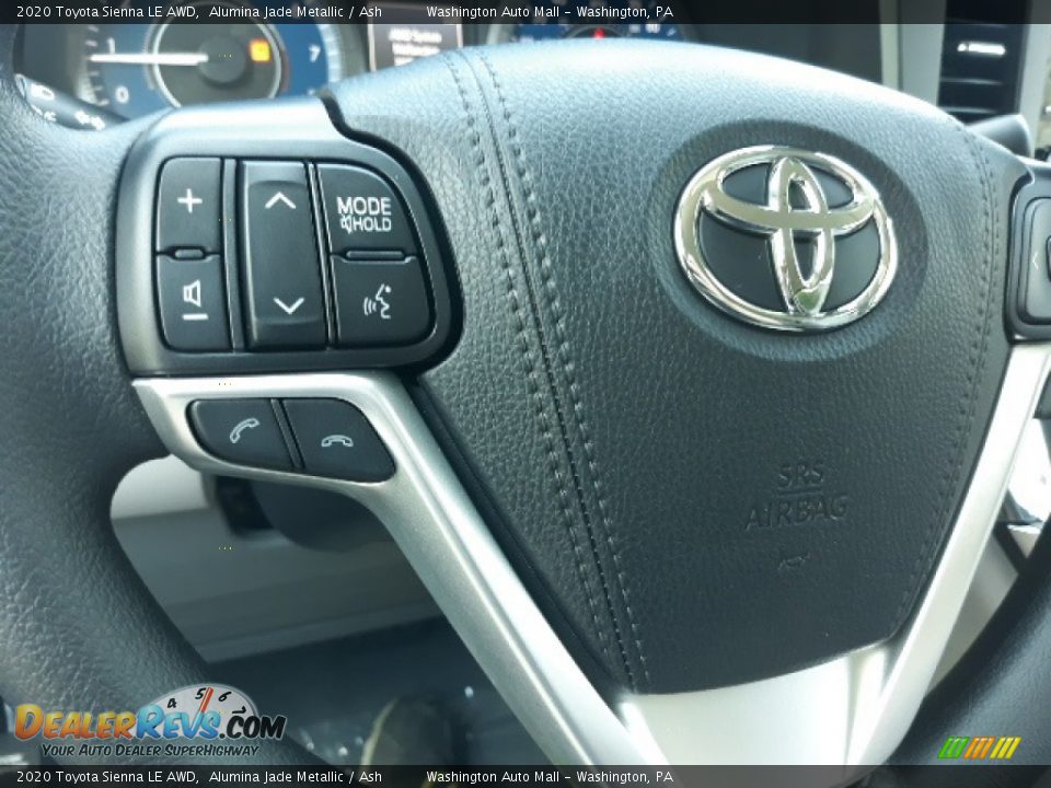 2020 Toyota Sienna LE AWD Alumina Jade Metallic / Ash Photo #6