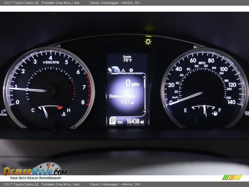 2017 Toyota Camry LE Predawn Gray Mica / Ash Photo #8