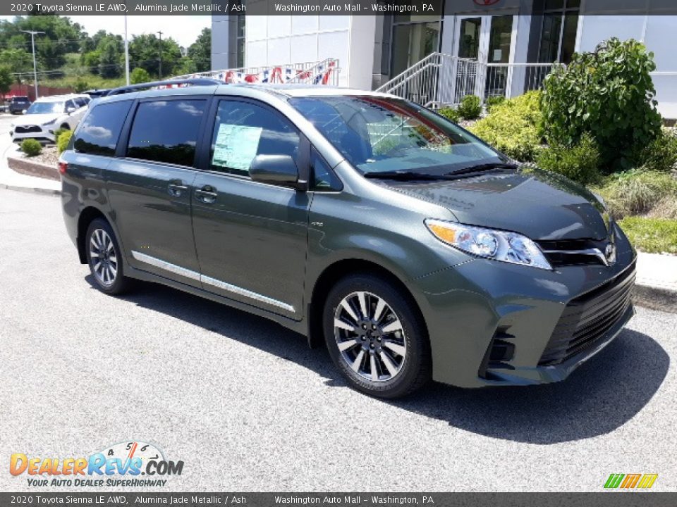 2020 Toyota Sienna LE AWD Alumina Jade Metallic / Ash Photo #26