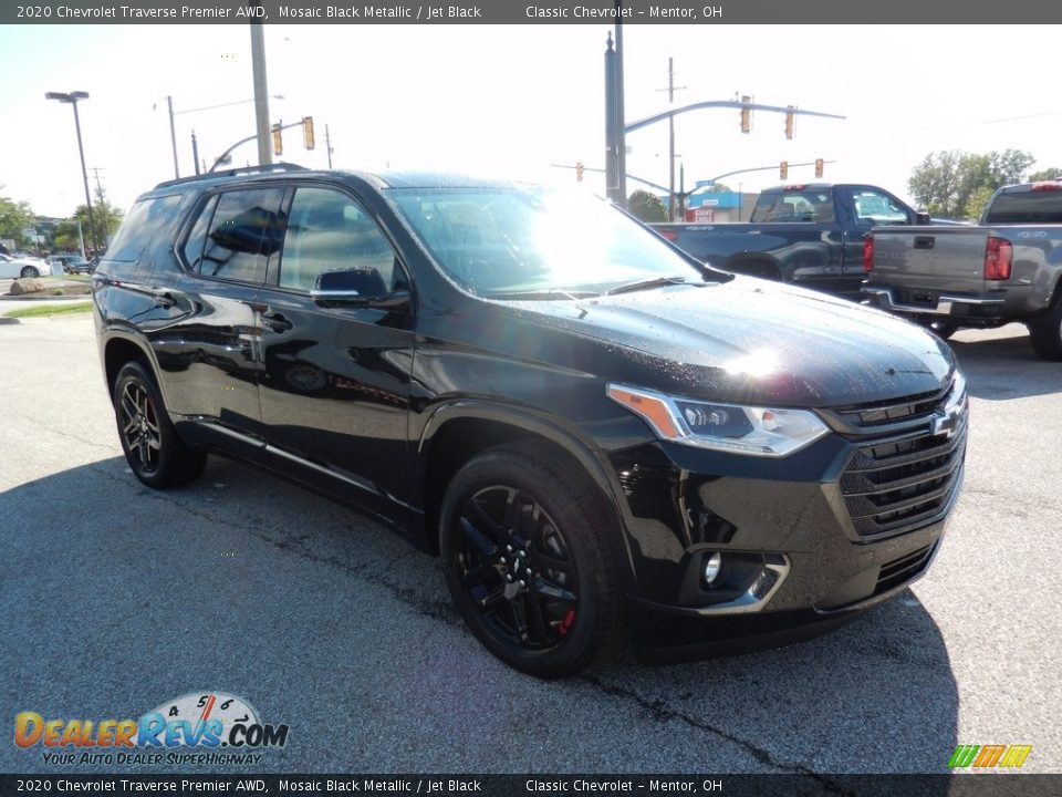 2020 Chevrolet Traverse Premier AWD Mosaic Black Metallic / Jet Black Photo #3