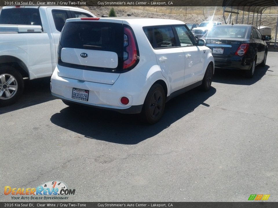 2016 Kia Soul EV Clear White / Gray Two-Tone Photo #3