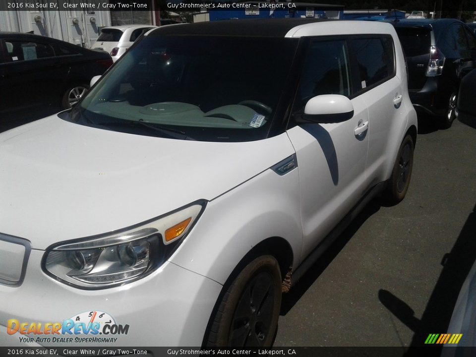 2016 Kia Soul EV Clear White / Gray Two-Tone Photo #4