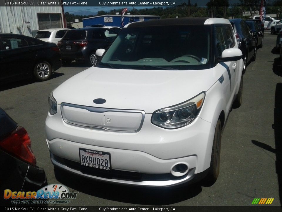 2016 Kia Soul EV Clear White / Gray Two-Tone Photo #6