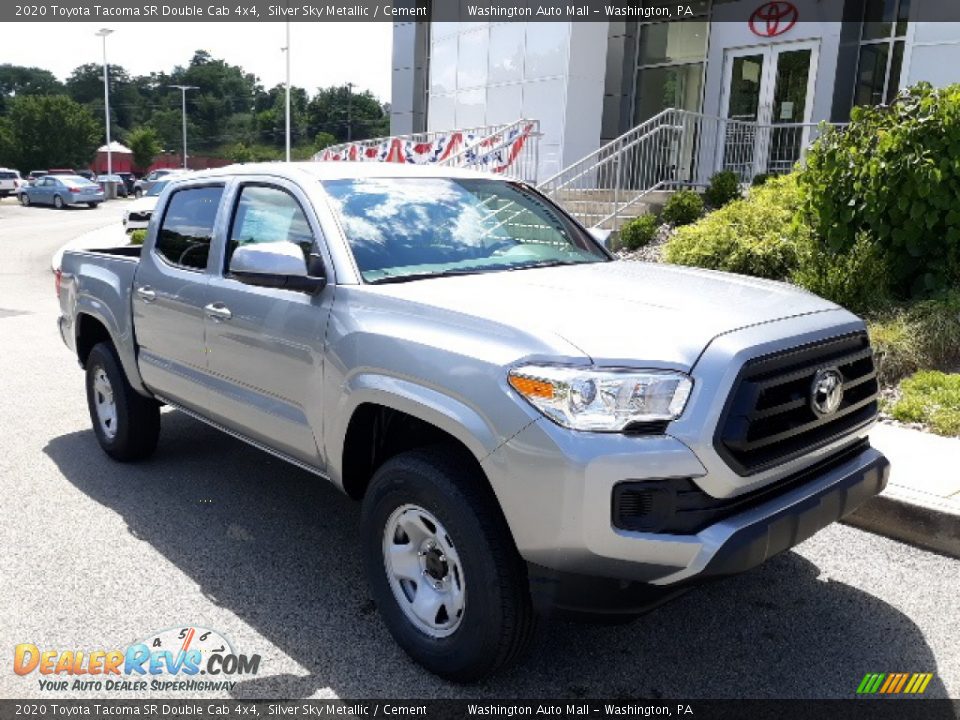 2020 Toyota Tacoma SR Double Cab 4x4 Silver Sky Metallic / Cement Photo #1