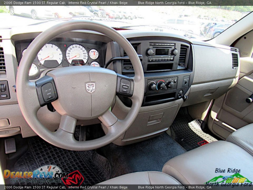 2006 Dodge Ram 1500 ST Regular Cab Inferno Red Crystal Pearl / Khaki Beige Photo #12