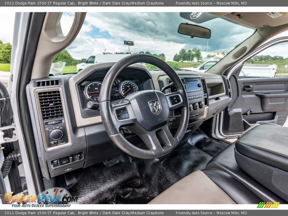 2011 Dodge Ram 1500 ST Regular Cab Bright White / Dark Slate Gray/Medium Graystone Photo #21