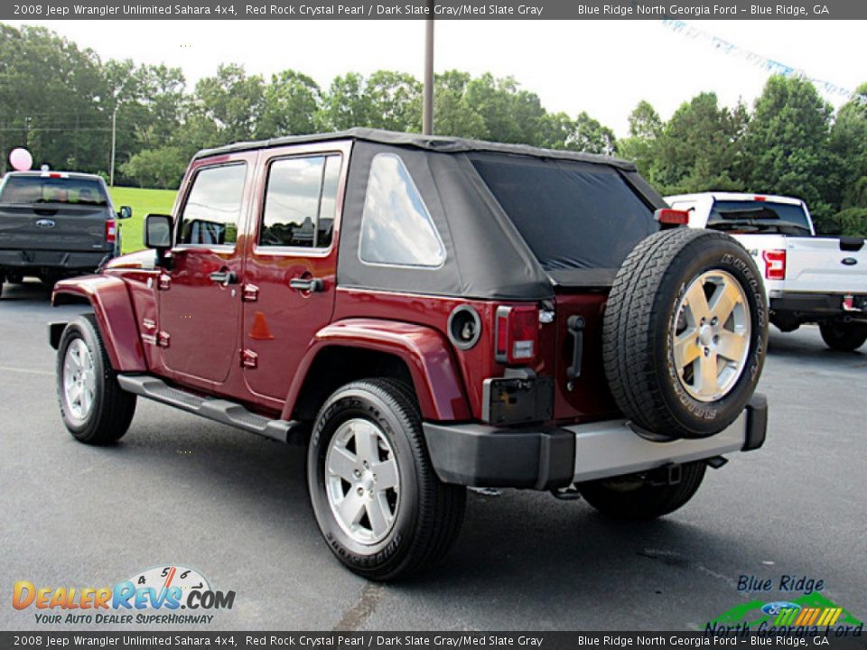 2008 Jeep Wrangler Unlimited Sahara 4x4 Red Rock Crystal Pearl / Dark Slate Gray/Med Slate Gray Photo #3