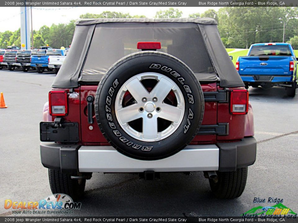 2008 Jeep Wrangler Unlimited Sahara 4x4 Red Rock Crystal Pearl / Dark Slate Gray/Med Slate Gray Photo #4
