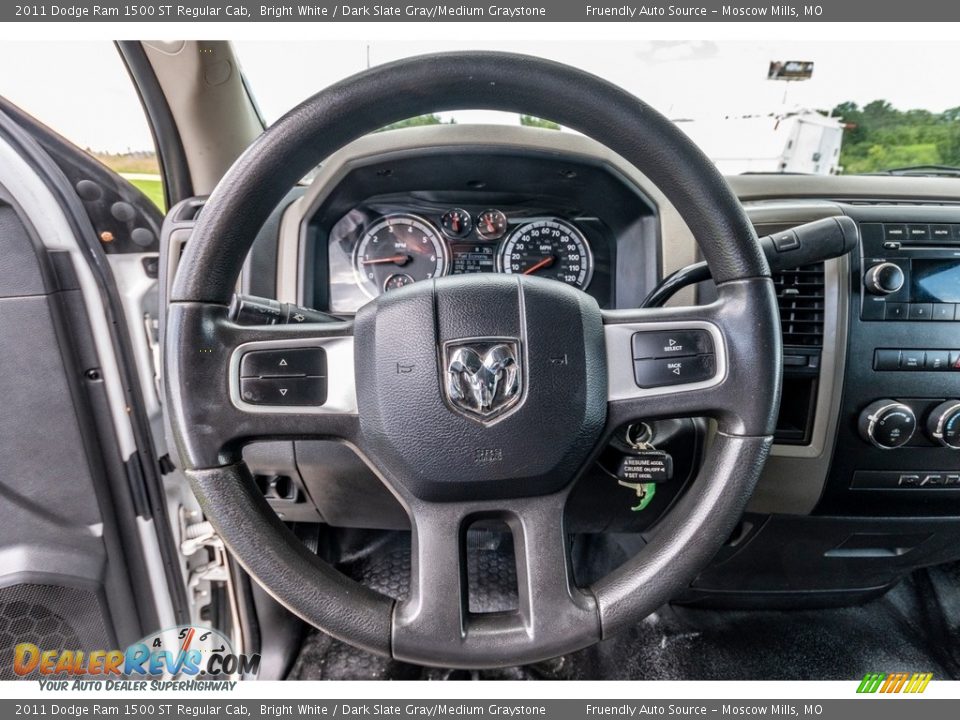 2011 Dodge Ram 1500 ST Regular Cab Bright White / Dark Slate Gray/Medium Graystone Photo #31