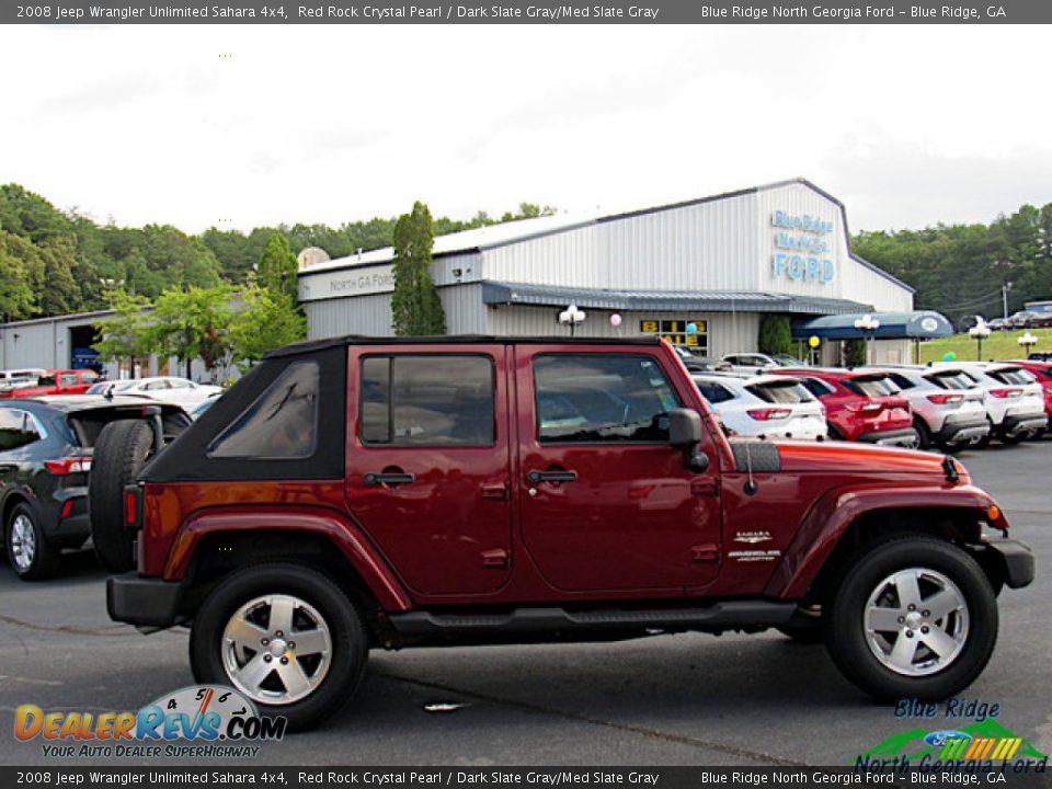 2008 Jeep Wrangler Unlimited Sahara 4x4 Red Rock Crystal Pearl / Dark Slate Gray/Med Slate Gray Photo #6