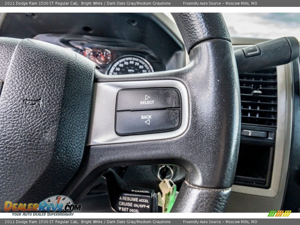 2011 Dodge Ram 1500 ST Regular Cab Bright White / Dark Slate Gray/Medium Graystone Photo #33