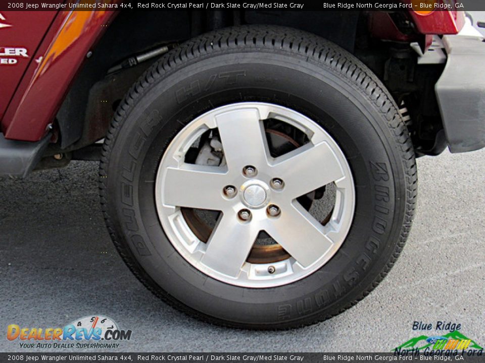 2008 Jeep Wrangler Unlimited Sahara 4x4 Red Rock Crystal Pearl / Dark Slate Gray/Med Slate Gray Photo #8