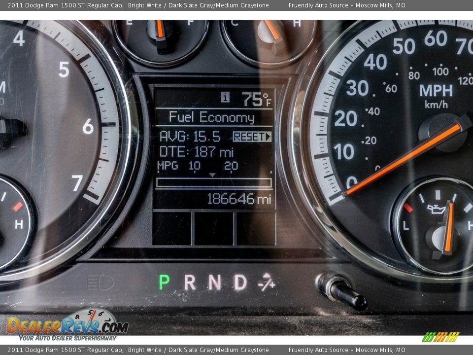 2011 Dodge Ram 1500 ST Regular Cab Bright White / Dark Slate Gray/Medium Graystone Photo #35