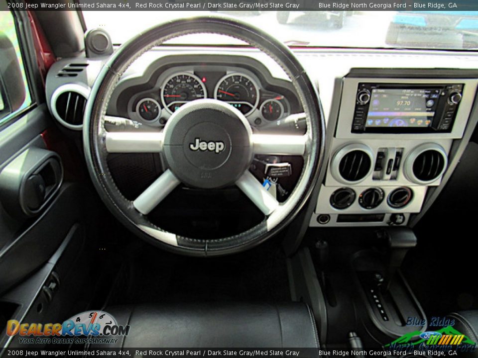 2008 Jeep Wrangler Unlimited Sahara 4x4 Red Rock Crystal Pearl / Dark Slate Gray/Med Slate Gray Photo #13