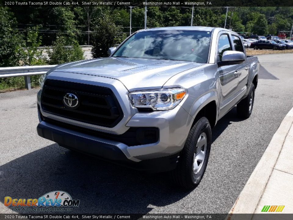 2020 Toyota Tacoma SR Double Cab 4x4 Silver Sky Metallic / Cement Photo #29