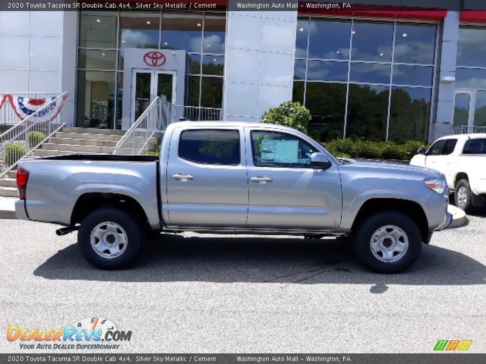 2020 Toyota Tacoma SR Double Cab 4x4 Silver Sky Metallic / Cement Photo #32