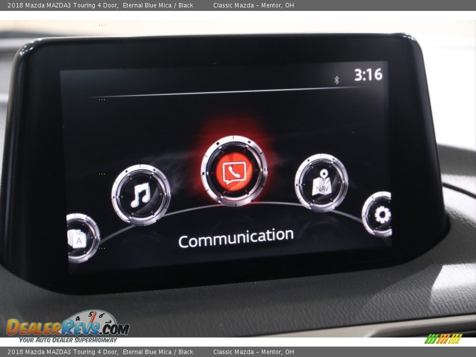 2018 Mazda MAZDA3 Touring 4 Door Eternal Blue Mica / Black Photo #10