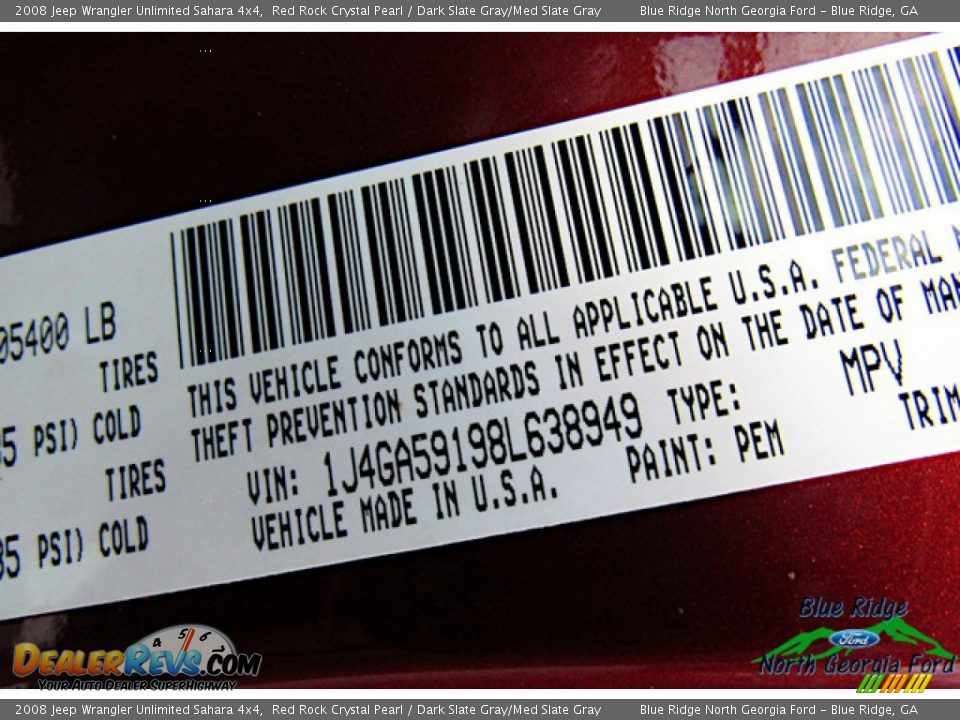 2008 Jeep Wrangler Unlimited Sahara 4x4 Red Rock Crystal Pearl / Dark Slate Gray/Med Slate Gray Photo #22