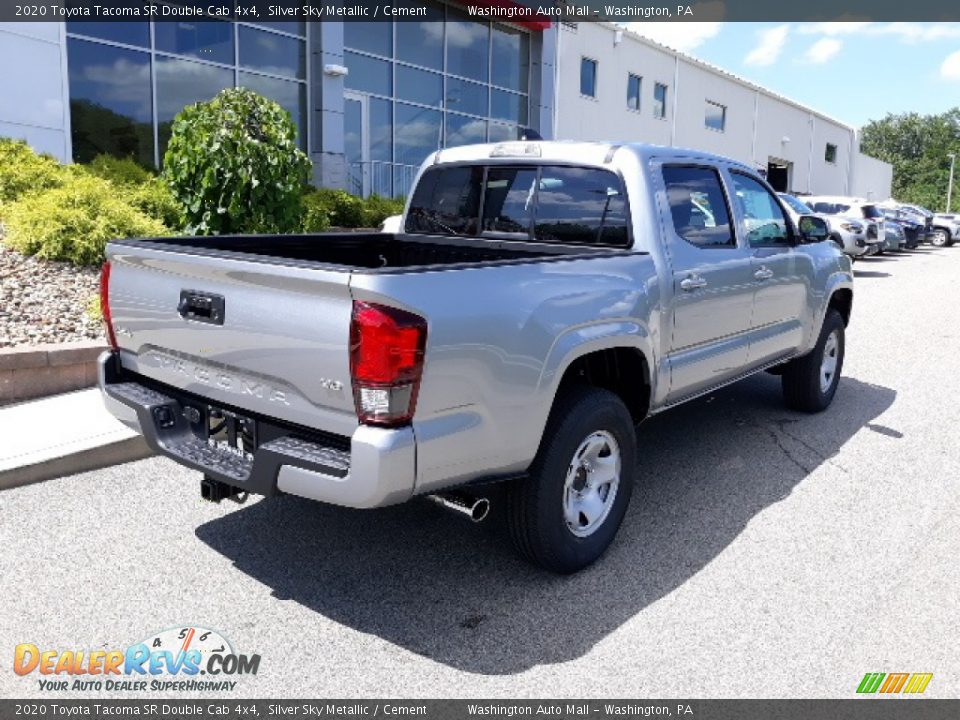 2020 Toyota Tacoma SR Double Cab 4x4 Silver Sky Metallic / Cement Photo #33