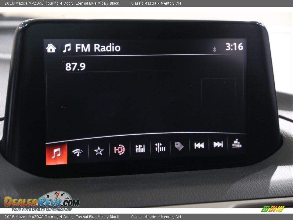 2018 Mazda MAZDA3 Touring 4 Door Eternal Blue Mica / Black Photo #12