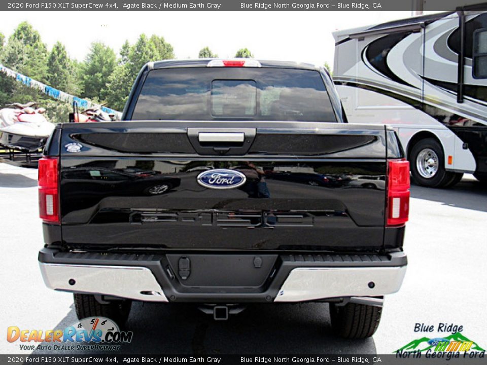 2020 Ford F150 XLT SuperCrew 4x4 Agate Black / Medium Earth Gray Photo #4
