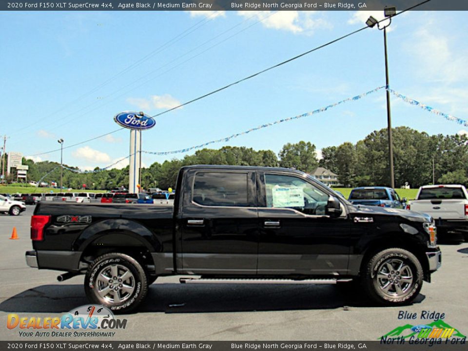 2020 Ford F150 XLT SuperCrew 4x4 Agate Black / Medium Earth Gray Photo #6