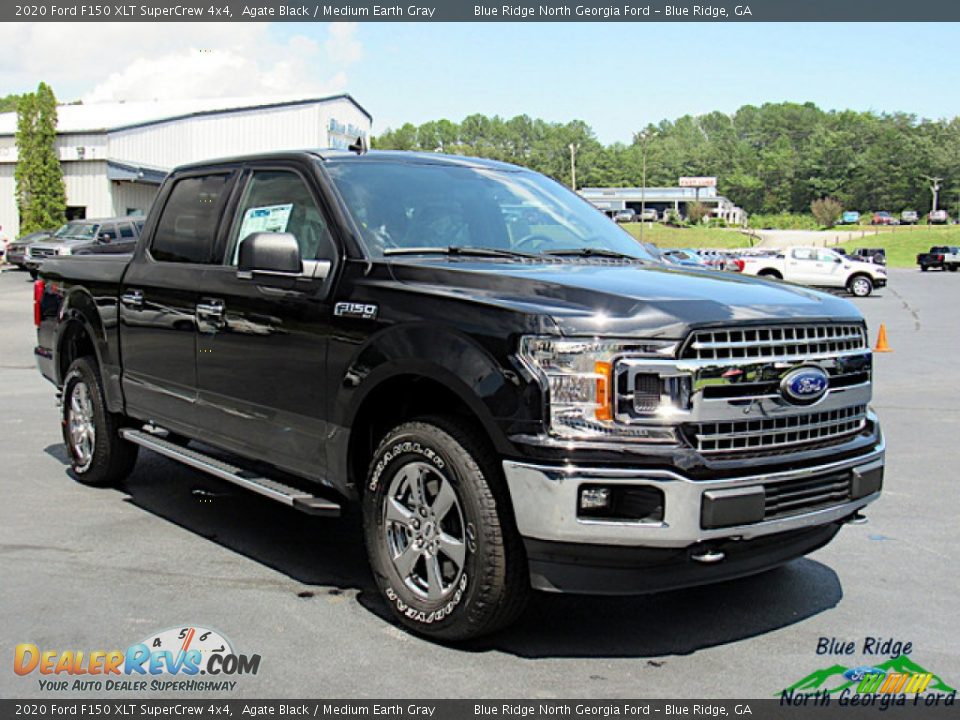 2020 Ford F150 XLT SuperCrew 4x4 Agate Black / Medium Earth Gray Photo #7