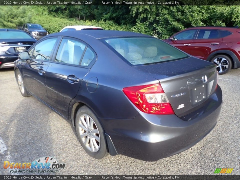 2012 Honda Civic EX Sedan Urban Titanium Metallic / Gray Photo #2