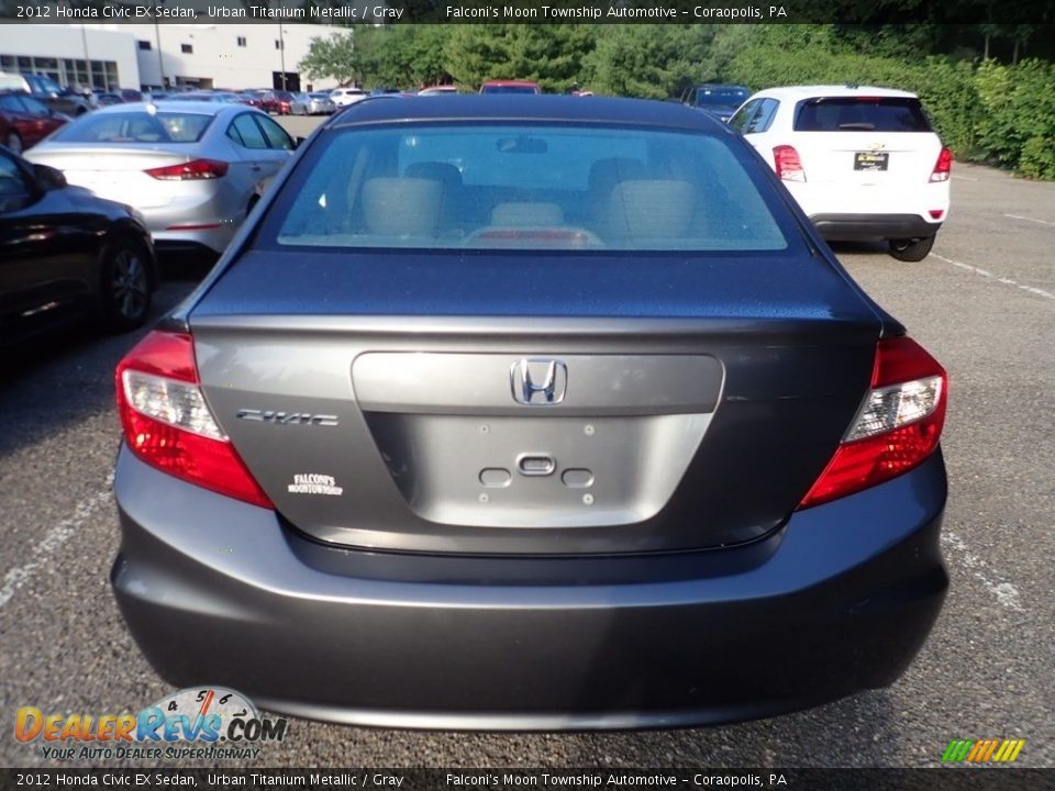 2012 Honda Civic EX Sedan Urban Titanium Metallic / Gray Photo #3