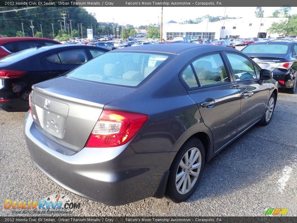 2012 Honda Civic EX Sedan Urban Titanium Metallic / Gray Photo #4