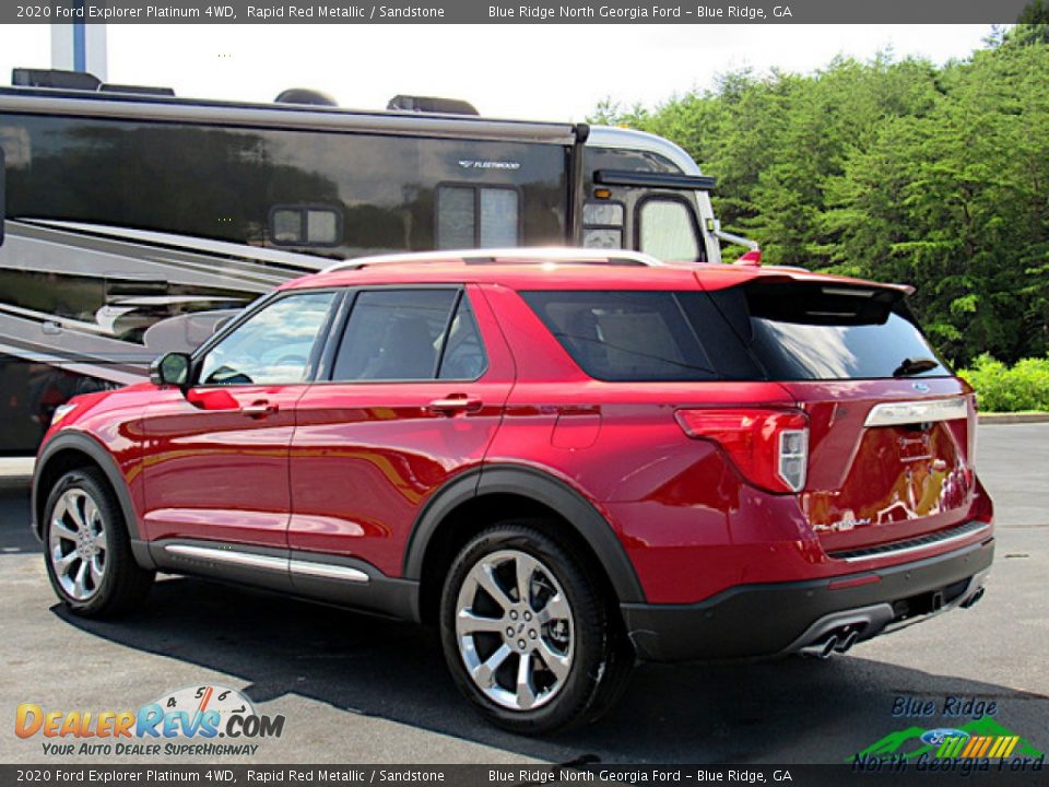 2020 Ford Explorer Platinum 4WD Rapid Red Metallic / Sandstone Photo #3