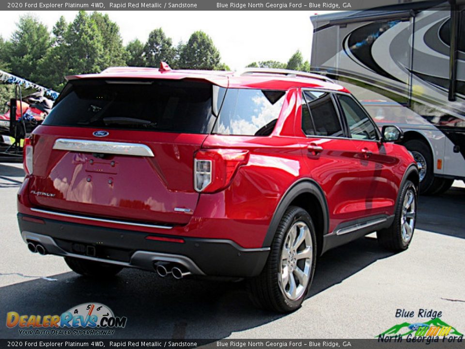 2020 Ford Explorer Platinum 4WD Rapid Red Metallic / Sandstone Photo #5