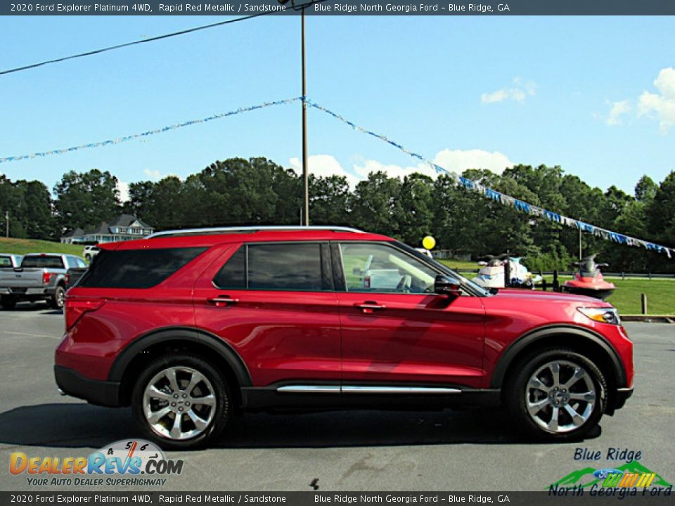 2020 Ford Explorer Platinum 4WD Rapid Red Metallic / Sandstone Photo #6