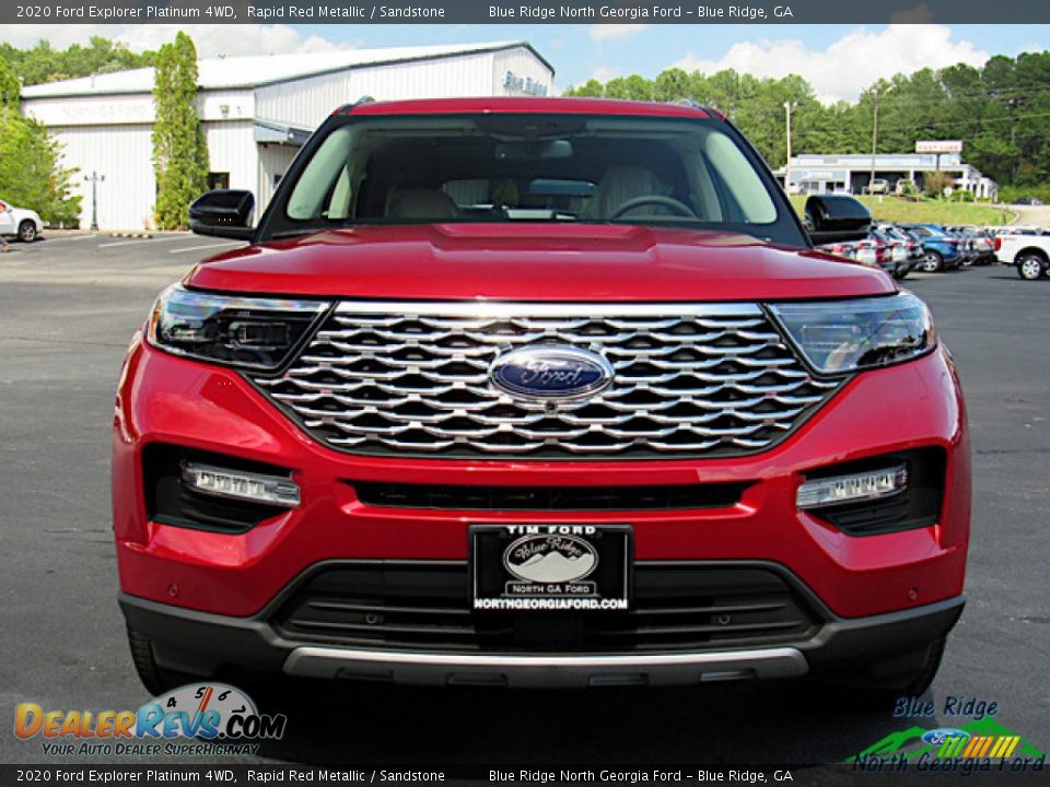 2020 Ford Explorer Platinum 4WD Rapid Red Metallic / Sandstone Photo #8