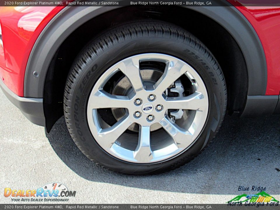 2020 Ford Explorer Platinum 4WD Rapid Red Metallic / Sandstone Photo #9