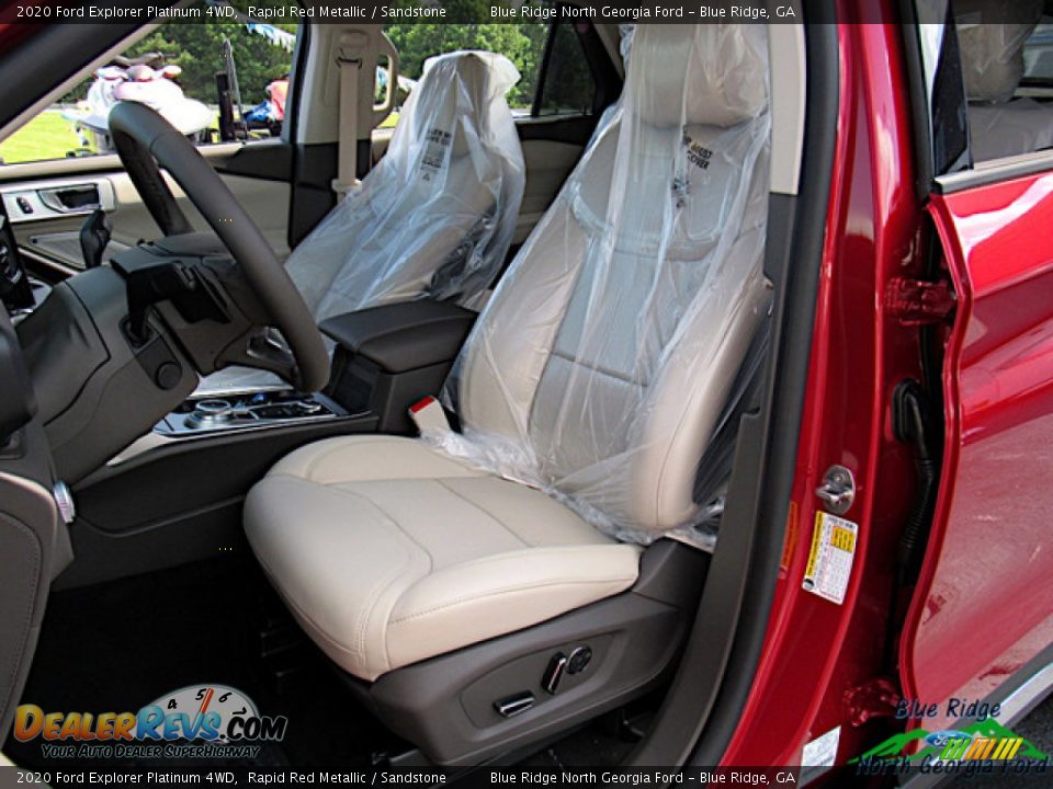 2020 Ford Explorer Platinum 4WD Rapid Red Metallic / Sandstone Photo #10