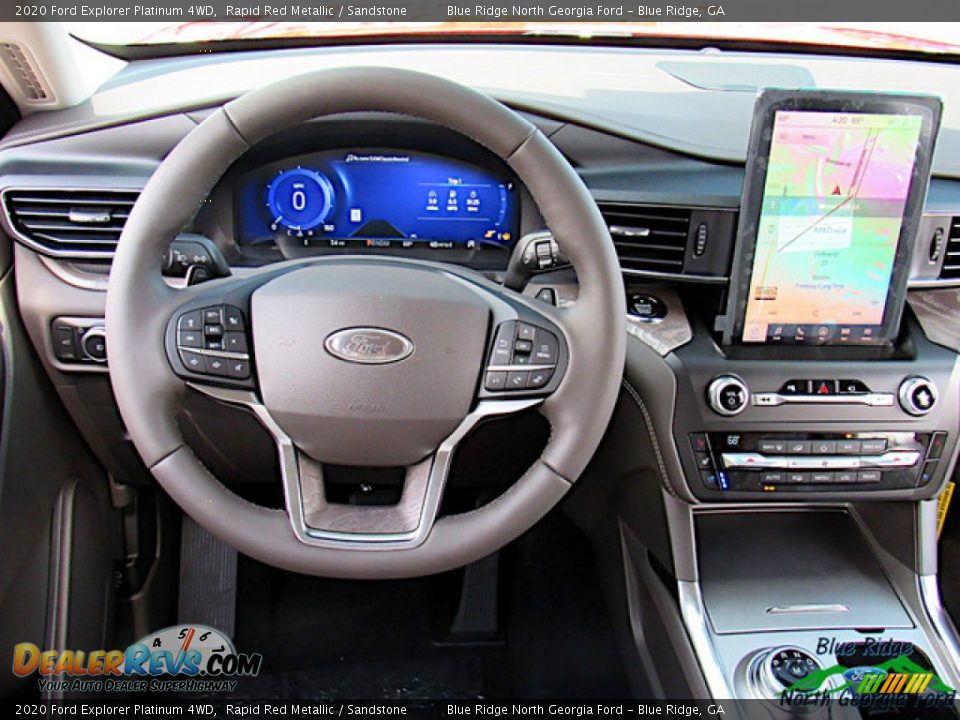2020 Ford Explorer Platinum 4WD Rapid Red Metallic / Sandstone Photo #17