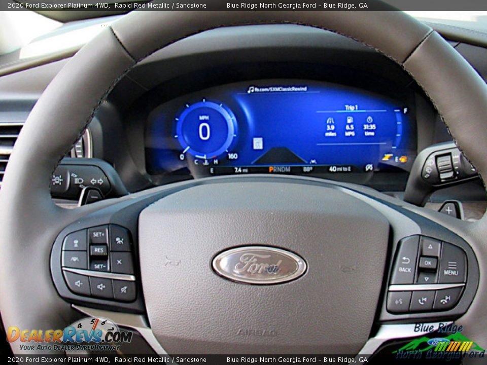 2020 Ford Explorer Platinum 4WD Rapid Red Metallic / Sandstone Photo #19