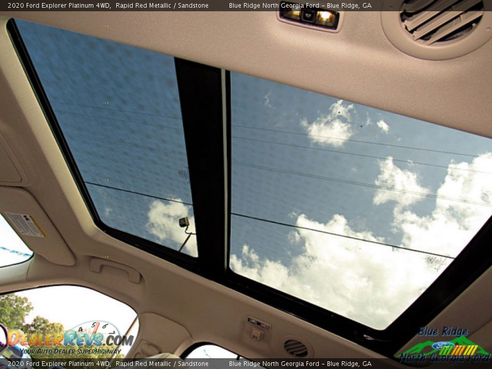 2020 Ford Explorer Platinum 4WD Rapid Red Metallic / Sandstone Photo #28